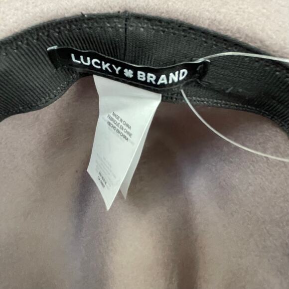 Lucky Brand Wool Panama Hat Gray Blush 4” Wide Brim Boho Chic NWT LK50039 main image 6